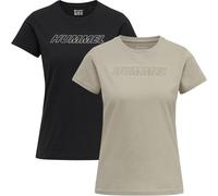 Hummel hmlTE Cali 2-Pack Cotton T-Shirt Schwarz S