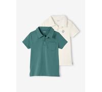 2er-Pack Jungen Poloshirts, Kurzarm aqua Gr. 152 von Vertbaudet