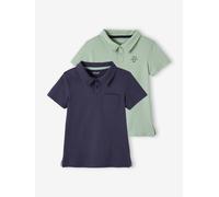 2er-Pack Jungen Poloshirts, Kurzarm blau Gr. 86 von vertbaudet