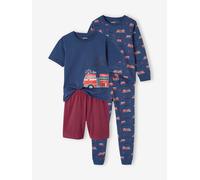 2er-Pack Jungen Schlafanzüge, lang & kurz dunkelblau feuerwehr Gr. 92/98 von vertbaudet