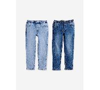 2er-Pack Jungen Slim-Jeans mit verstellbarem Dehnbund BASIC hellblau Gr. 92/98 von Vertbaudet