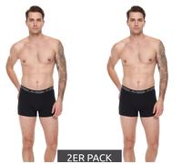 2er Pack Kappa Herren Boxershorts stylische Unterhosen 351K1JW AEB Schwarz/Weiß M