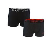 Kappa Classic Logo Mens Boxer Shorts Underwear Briefs Trunks (Pack of 2) Black/Light Gray/White, Sizes:L