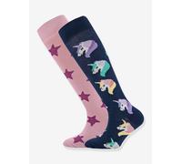 2er-Pack Kniestrümpfe Einhörner/Sterne Ewers Mädchen Gr. 27/30