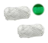 2er-Pack leuchtendes Strick- und Häkelgarn, handgefertigte, selbstleuchtende Garnknäuel zum Selbermachen, perfekt zum Stricken von Schals, kleinen Spielzeugen, Accessoires und Kinderspielzeug.