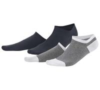 2er-Pack Living Crafts Bio-Damen-Sneaker-Socken 'Abby' navy/white, Gr. 39/42