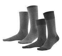 2er-Pack Living Crafts Bio-Herren-Socken 'Arni' grau, Gr. 43/46