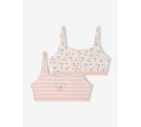 2er-Pack Mädchen Bustiers aus Bio-Baumwolle rosa Gr. 116 von vertbaudet