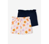 2er-Pack Mädchen Shorts blau Gr. 92/98 von Vertbaudet