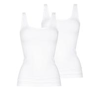 2er Pack Mey Damen Sporty-Hemden - Noblesse - 25102 - Weiß - Größe 38 - Damen-Unterhemden - Top ohne Seitennähte