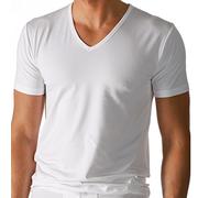 2er Pack Mey Herren Shirt - 46007 Serie Dry Cotton - Mit V-Ausschnitt - bi-elastisch - Angenehm kühl auf der Haut - Farbe Weiß - Größe 8