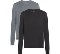 2er Pack NIKE Crewneck langarm Unterhemd Herren 016 - carbon heather L