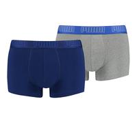 2er Pack PUMA Basic Trunk Boxershorts blue / grey melange (023) M