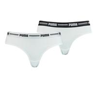 PUMA Frauen Brazilian Cotton Modal Pack Hipster Höschen, Weiß, L (2er