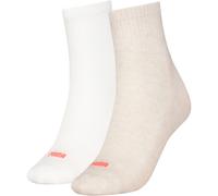 2er Pack PUMA Heart Logo Crew Socken Damen 004 - oatmeal 35-38