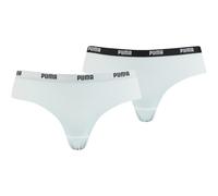 Puma Damen Slip - Brazilian, Mikrofaser, 2er Pack, weiß, L Weiß