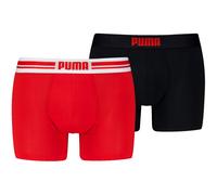 2er Pack PUMA Placed Logo Boxershorts Retro red/black S