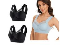 2er Pack Push Up BH Ohne Buegel Damen Comfit Underwear BH Große Größen Trägerloser Spitzen Tanktop Unterwäsche Dünner Verstellbarer BH wmbra Haltungskorrektur BH