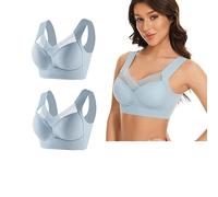2er Pack Push Up BH Ohne Buegel Damen Comfit Underwear BH Große Größen Trägerloser Spitzen Tanktop Unterwäsche Dünner Verstellbarer BH wmbra Haltungskorrektur BH