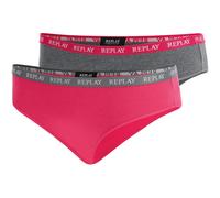 2er Pack REPLAY Slips Damen N287 - dark grey melange/fuxia/white L