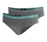 2er Pack REPLAY Slips Damen N290 - dark grey melange/water green L