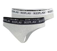 2er Pack REPLAY Strings Damen N288 - light grey melange/white/black XL