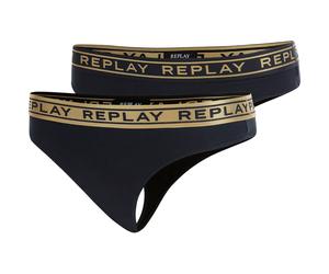 2er Pack REPLAY Strings Damen N289 - black/gold XL