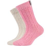 2er Pack s.Oliver Cosy Rib Crew Socken Kinder 4419 - aurora pink mouliné 35-38