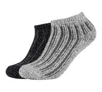 2er Pack s.Oliver Cosy Rib Sneakersocken 9700 - dark grey melange 43-46