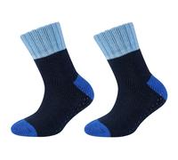 2er Pack s.Oliver Hygge Warm-Up Antirutsch Crew Socken Kinder 5801 - blue 31-34
