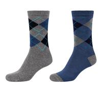 2er Pack s.Oliver Originals Organic Argyle Crew Socken Damen 5661 - true navy 35-38