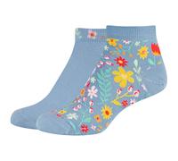 2er Pack s.Oliver Originals Organic Flower Sneakersocken Damen 5080 - soft chambray 39-42