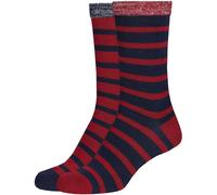 2er Pack s.Oliver Silky Touch Striped Lurex Crew Socken Damen 3970 - pomegranate 39-42
