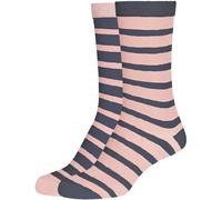 2er Pack s.Oliver Silky Touch Striped Lurex Crew Socken Damen 4231 - adobe rose 39-42