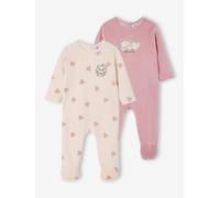 2er-Pack Samt-Schlafanzüge Disney Animals MARIE Aristocats, Baby pulver lila Gr. 71