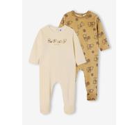2er-Pack Samt-Schlafanzüge Disney WINNIE PUUH, Baby cappuccino Gr. 68