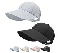 2er-Pack Sonnenschutz-Baseballmützen Für Damen Und Herren, Leichte Outdoor-Hüte Mit Breiter Krempe Und Verstellbarem Verschluss(2*A)