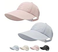 2er-Pack Sonnenschutz-Baseballmützen Für Damen Und Herren, Leichte Outdoor-Hüte Mit Breiter Krempe Und Verstellbarem Verschluss(2*F)