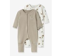 2er-Pack Strampler TIERE Baby NAME IT beige Gr. 92/98