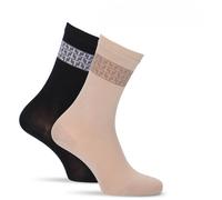 2er Pack Tamaris Comfort Socken Damen 9799 - black-sand 39-42