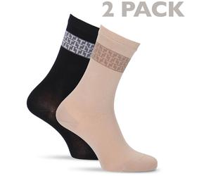 2er Pack Tamaris Comfort Socken Damen 9799 - black/sand 39-42
