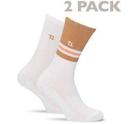 2er Pack Tamaris Socken Damen 9819 - white/coffee 39-42