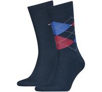 Socken TOMMY HILFIGER "TH MEN SOCK CHECK 2P", Damen, Gr. 47-49, tommy original, Baumwollmischung, normal, Socken Socken, mit klassischem Argyle-Design (61534812-47) tommy original