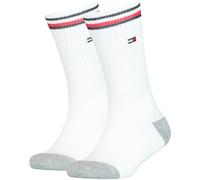 TOMMY HILFIGER Kinder Socken, 2er Pack - ICONIC SPORTS, Frottee-Sohle, 27-42 Weiß 27-30