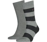 Tommy Hilfiger Socken Herren Baumwolle grau gestreift, 43-46