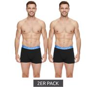 2er Pack U.S. POLO ASSN. Herren Boxershorts atmungsaktive Baumwoll-Unterhose Unterwäsche 011601_US16133_02 999 Schwarz/Hellblau M