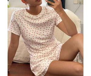2er Set Damen bequemer Rundhals-Cardigan mit Drop-Shoulder, Kurzarm und elastischem Bund, Shorts mit Taschen, süßes Homewear-Set mit Rosenmuster, geei