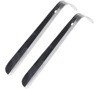 2er-Set Edelstahl Schuhlöffel 18 cm - Robuster Schuhanzieher für bequemes & materialschonendes Anziehen - Rostfrei & hygienisch - Rückenentlastung