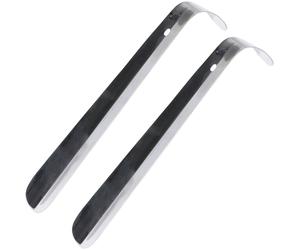 2er-Set Edelstahl Schuhlöffel 18 cm - Robuster Schuhanzieher für bequemes & materialschonendes Anziehen - Rostfrei & hygienisch - Rückenentlastung