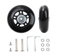 2er-Set Ersatzrollen für Koffer, 70x24mm Kofferrollen Ersatzrollen, Gepäckrollen aus Gummi, Langlebige und Stoßdämpfende Ersatzrollen Koffer, Einfache Montage, Hohe Tragfähigkeit